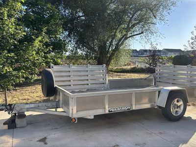 Aluma Aluminum Utility Trailer with Ramp Gate and Spare Tire