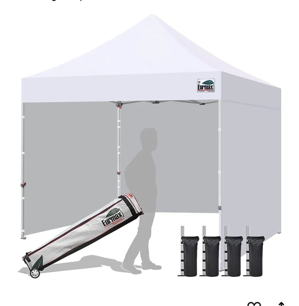 Eurmax New 10x10 Pop Up Canopy Tent Commercial Tent with walls