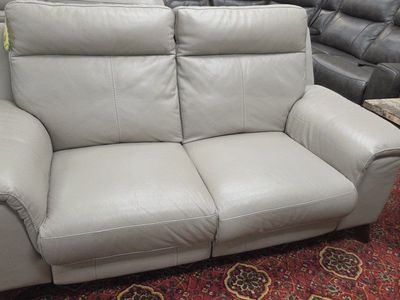 Leather Power Recliner Loveseat