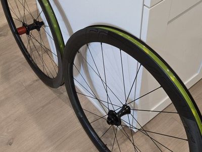 LOW MILE Roval Rapide CLX 50 Carbon Fiber Road Bike Wheelset - Tubeless setup W/DT Swiss 54t ratchet upgrade
