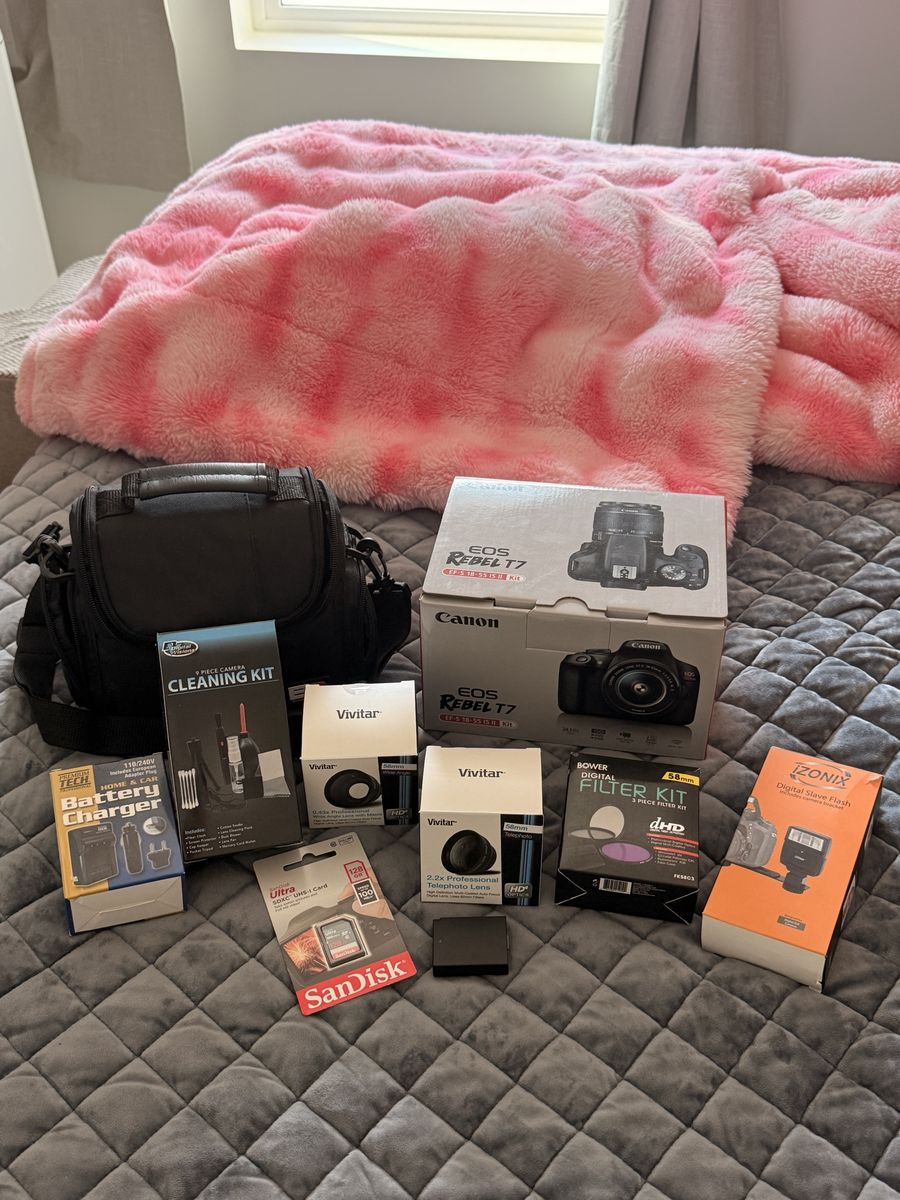 Canon EOS Rebel T7 DSLR Camera Kit with EF-S 18-55mm Lens and Accessory Bundle