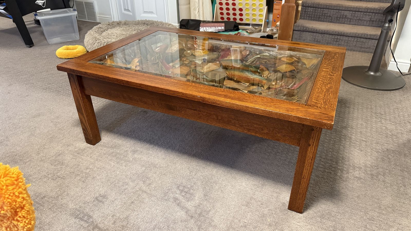 Trout Stream Coffee Table by Big Sky Carvers