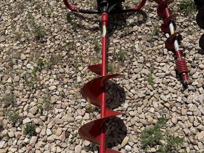 Eskimo Barracuda Power Ice Auger with 8-inch Drill Bit, Red