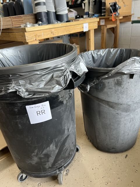 Rolling shop large garbage can