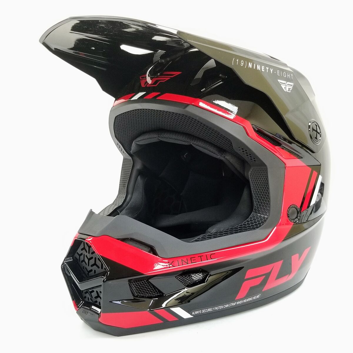 Fly Racing Kinetic Verdict Helmet  (Black/Red, Large) (73-8721L-L-R1-S4)