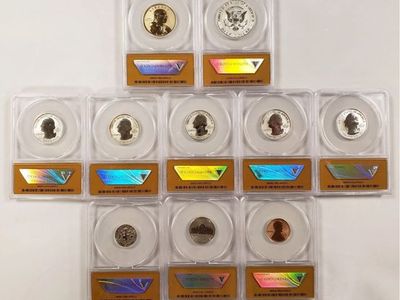 2018-S Silver Reverse Proof Set – 10-Coin Complete Set (ANACS RP70 DCAM)