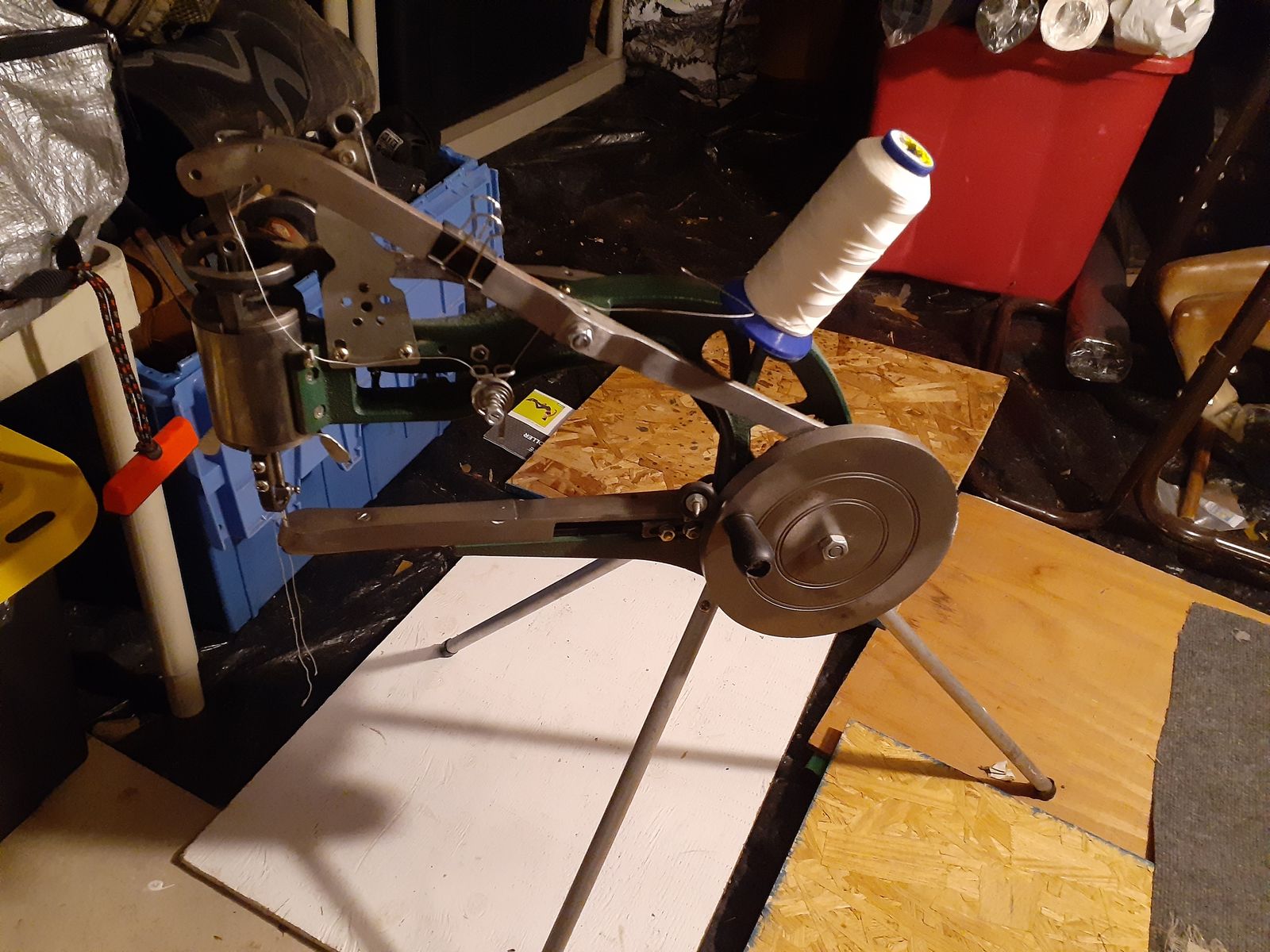 Leather patching cobblers machine