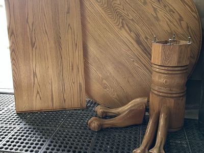 HW Hull and Son Solid Oak table with 6 chairs