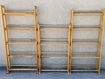 3 Wooden DVD Bluray Vhs Storage Rack Shelf Holder