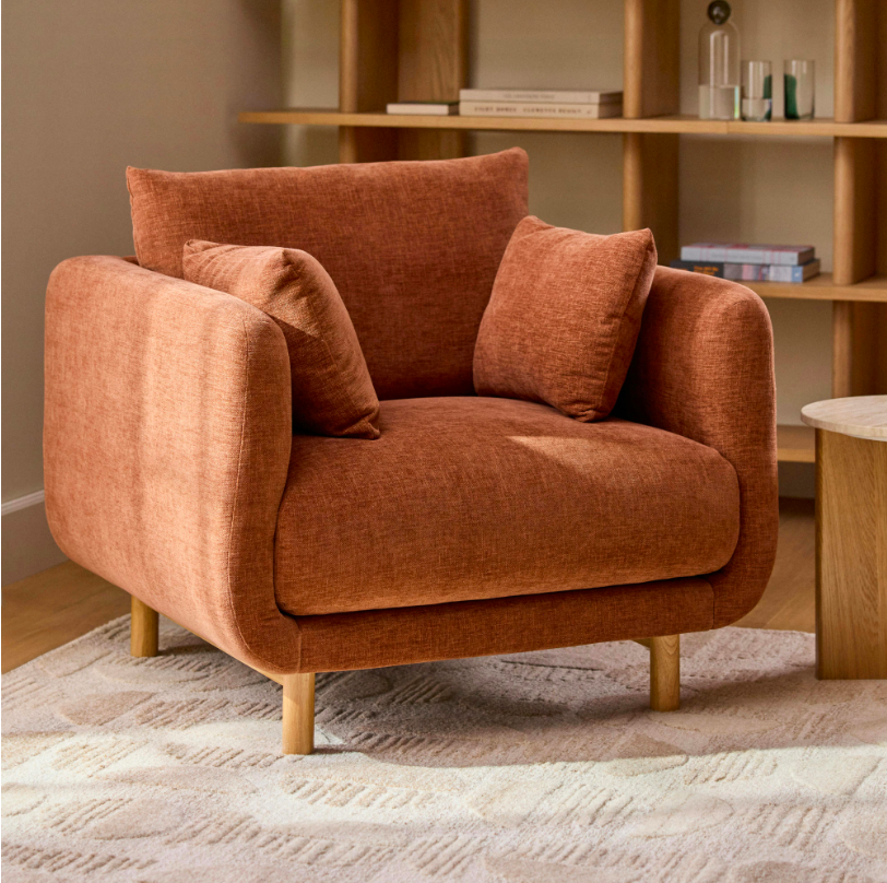 ARTICLE, Nora 40" Lounge Chair-Hestia Caramel, New