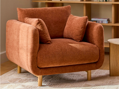 ARTICLE, Nora 40" Lounge Chair-Hestia Caramel, New
