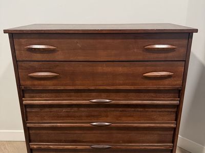 Mid-Century Modern Dark Wood Dresser