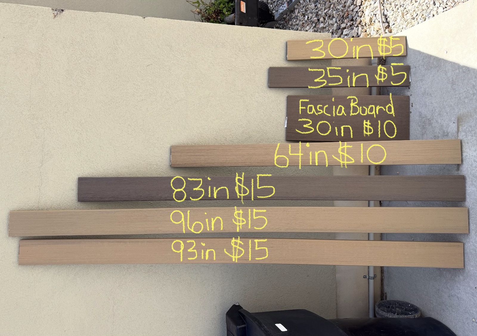 TimberTech Boards Priced Individually as Shown