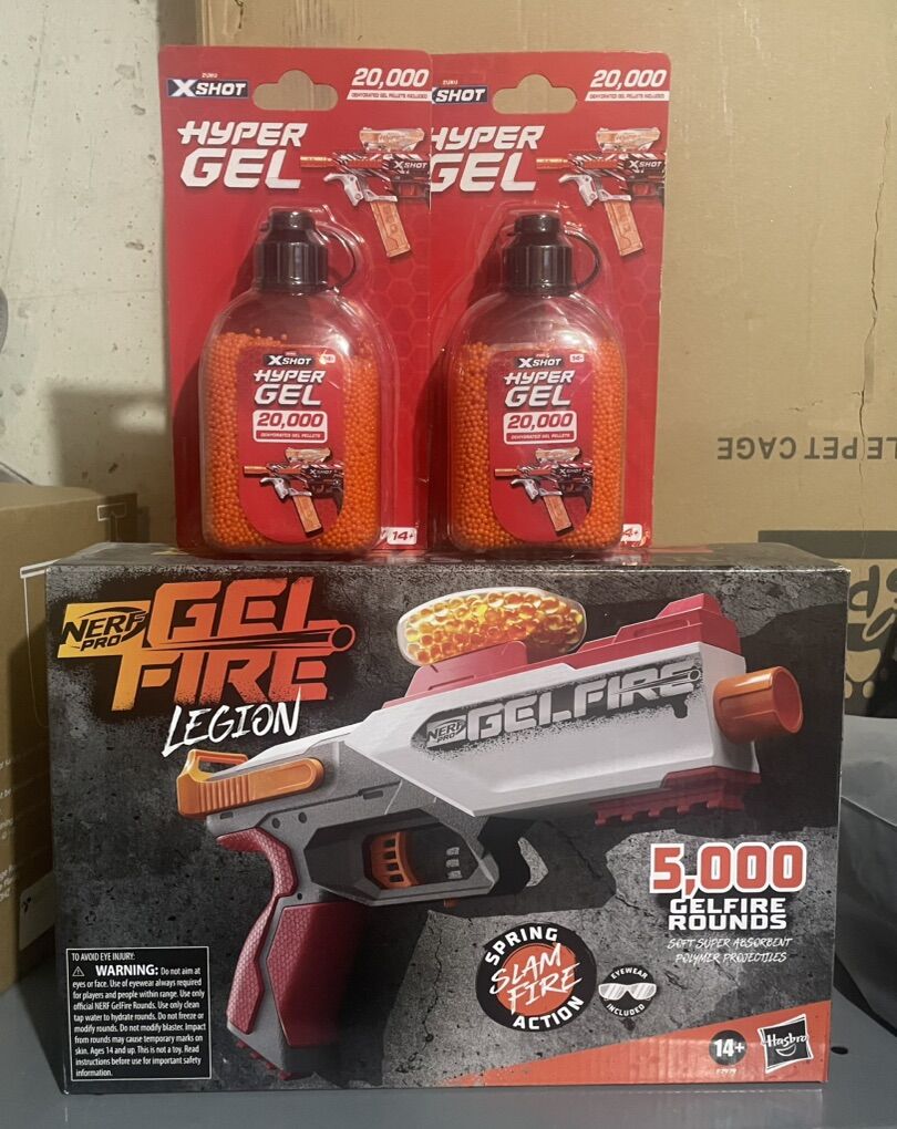 Nerf Pro Gelfire Legion Blaster & 2  Refill Packs
