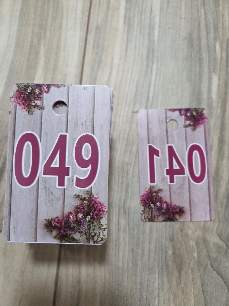 Floral Numbered Tags - Event, Table, Coat Check, Online Selling 01-100