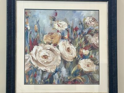Framed Floral Wall Art (38x38) - Moving Sale