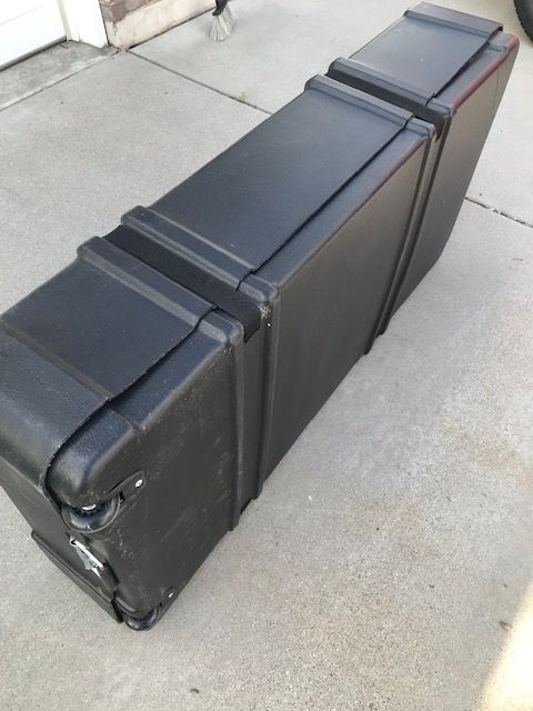 Large Hard Plastic Expandable Rolling Shipping Case (52" x 25")