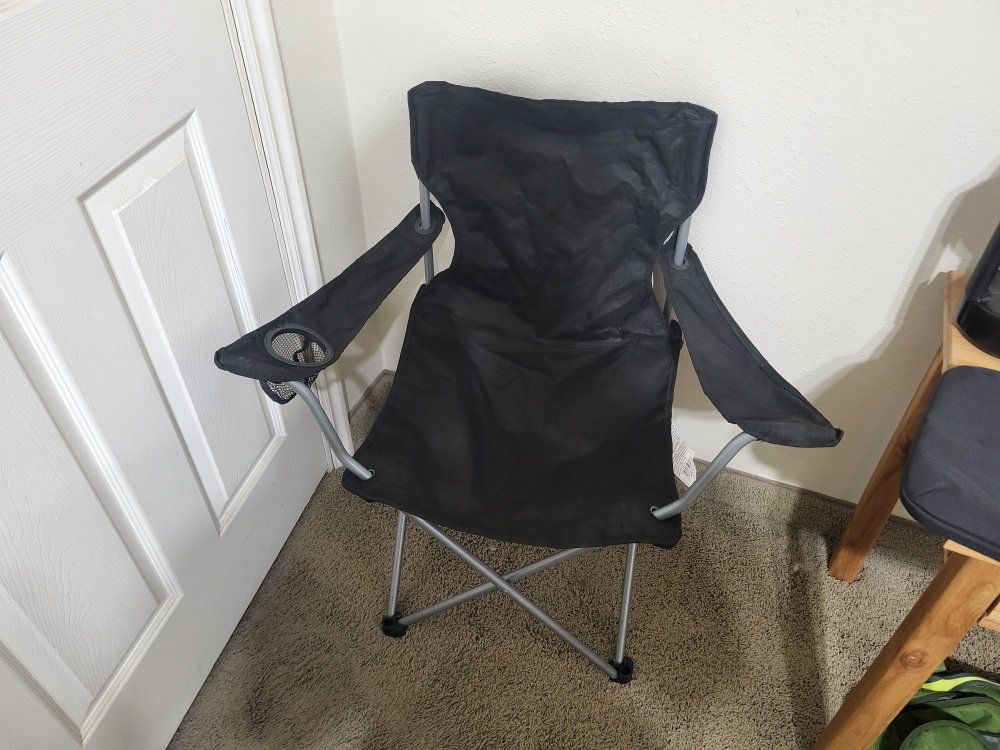 Ozark Trail Portable Folding Camping Armchair with Cupholder & Carrying Bag