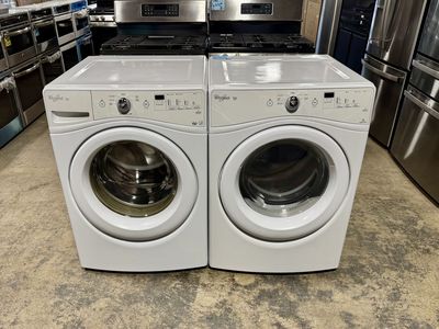 WHIRLPOOL DUET WASHER AND DRYER SET WITH WARRANTY