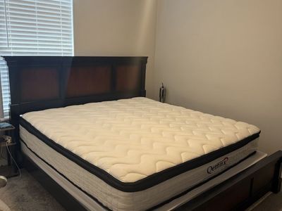 King size bed frame and mattress