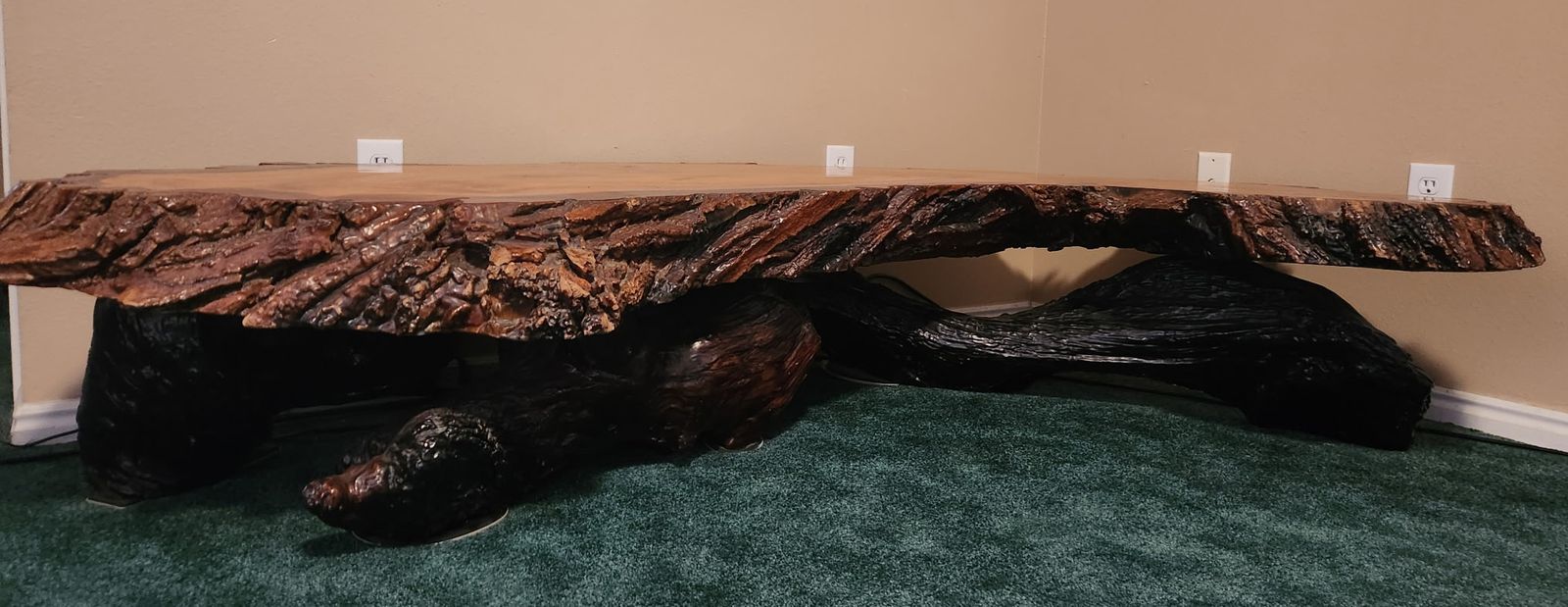 Large, live edge table