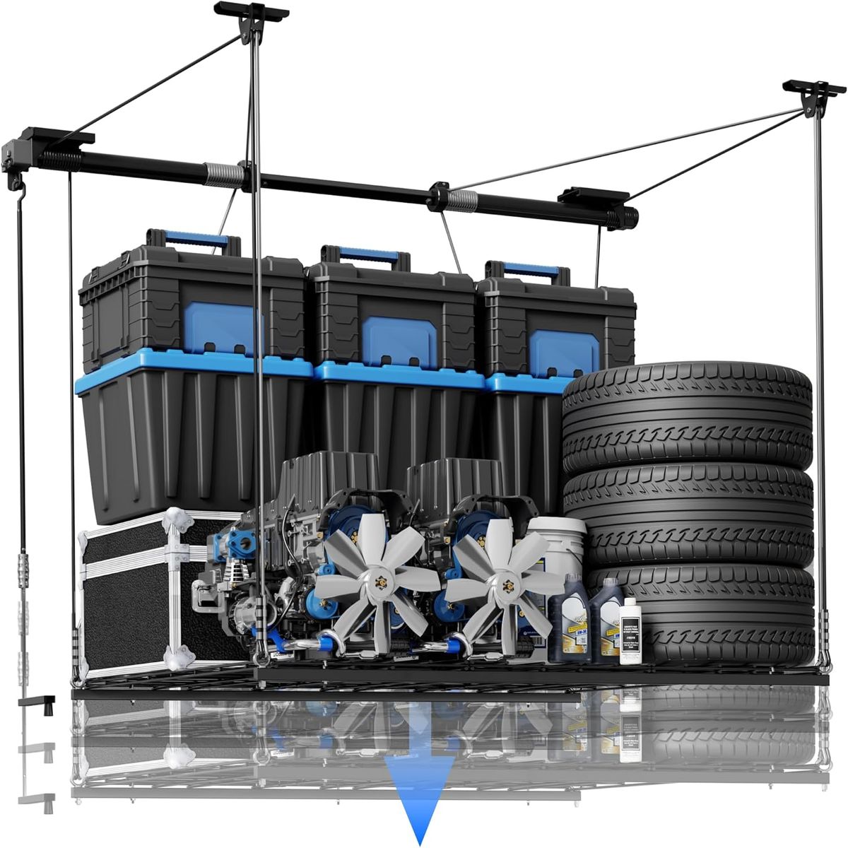 Crank-up Garage Storage Rack/Shelve/Shelf System, New in Box