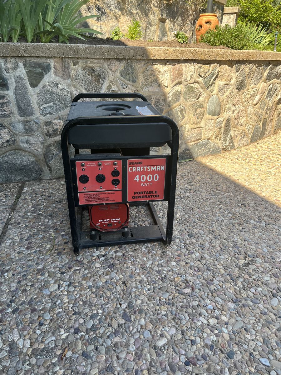 4000 Watt Generator Sears Craftsman