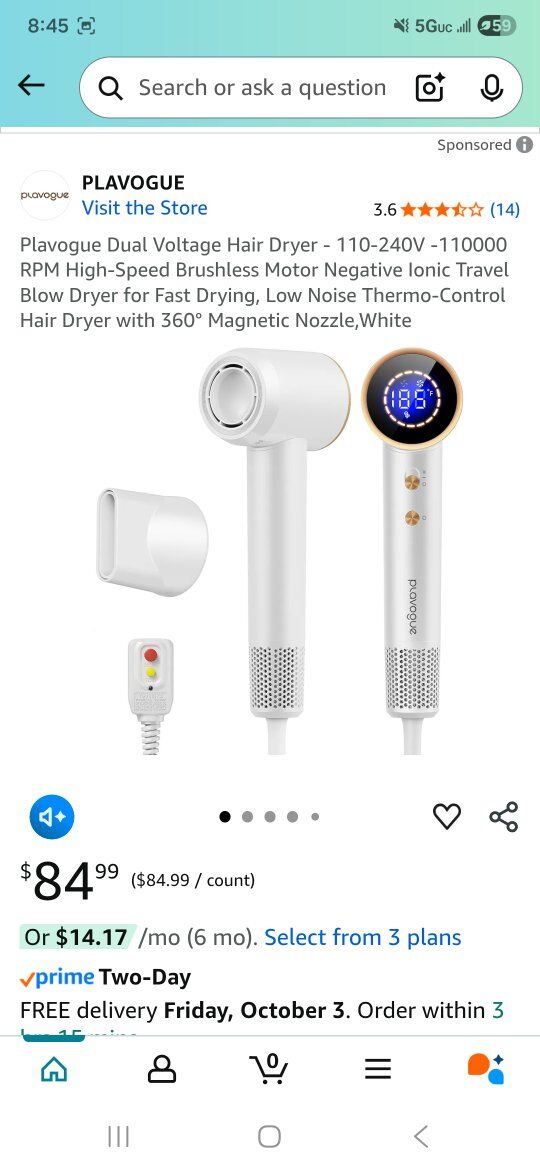 Plavogue hair dryer