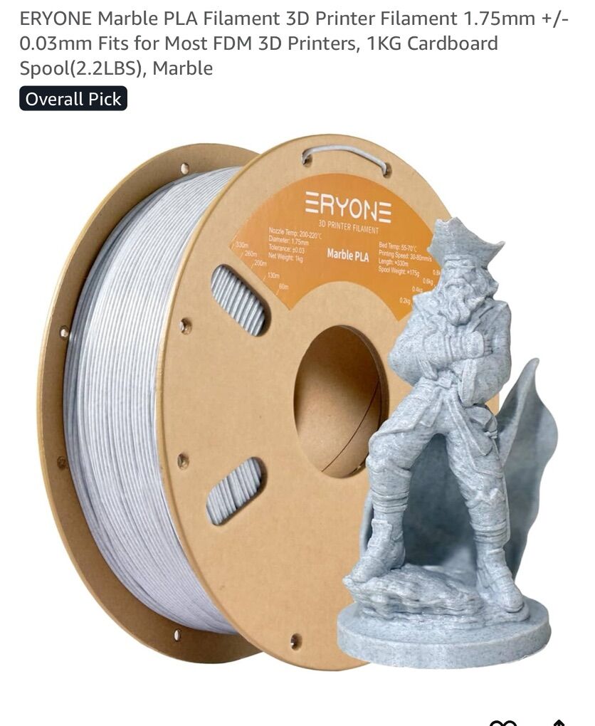Eryone Premium Marble PLA 1 Kg Rolls