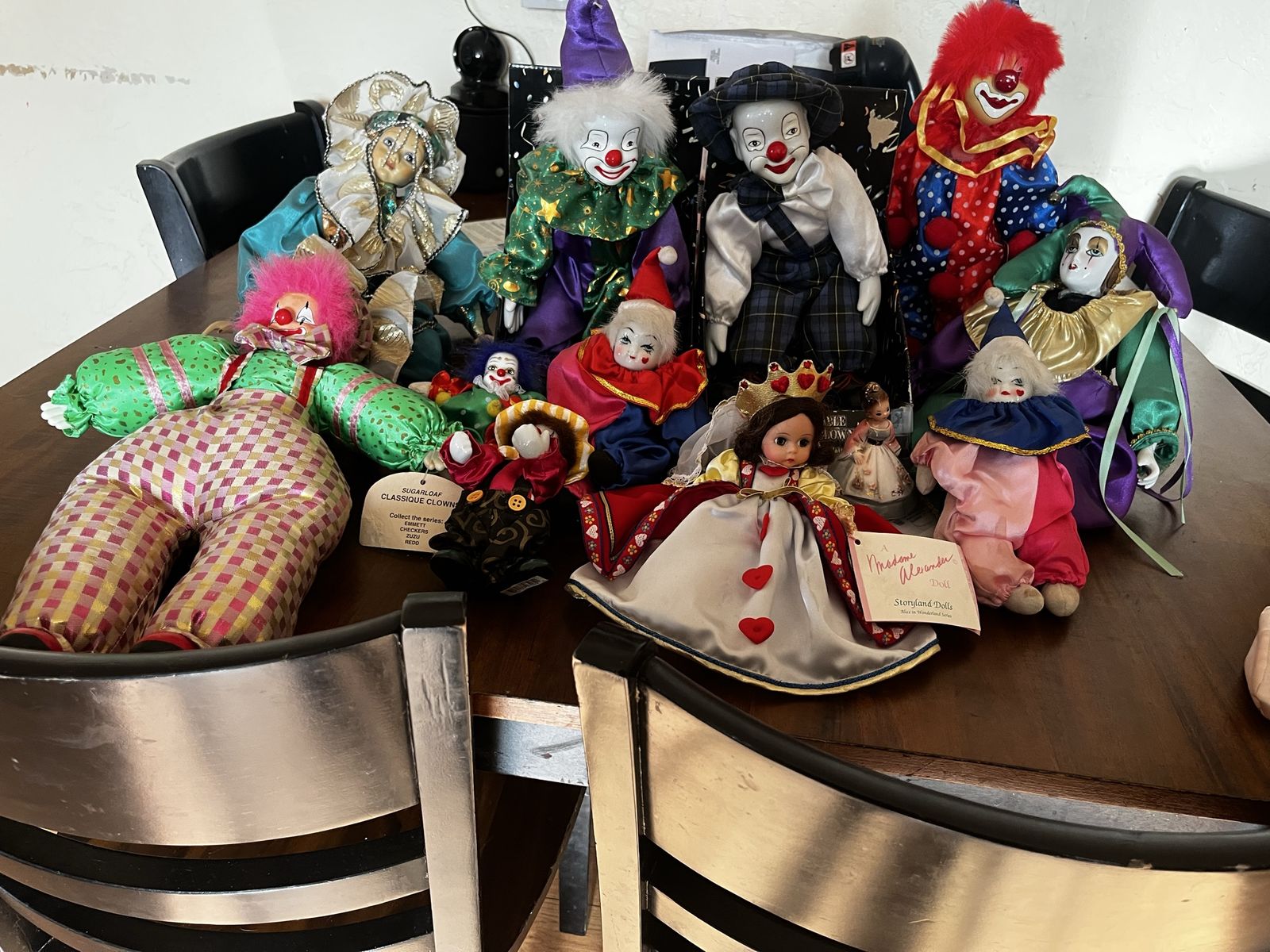 Vintage clown and doll lot (10+)