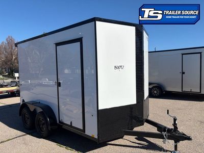 7x12 Look ST DLX Enclosed Cargo Trailer - 7'0" Interior - 7K GVWR - .080 PolyCor, Black Out Package, Rear Spoiler w/ Load Lights