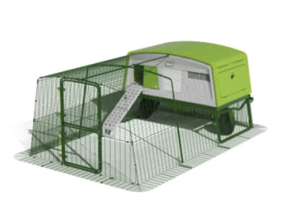 Two Types of Omlet Chicken Coops 1. Eglu Cube 2. Eglu Pro