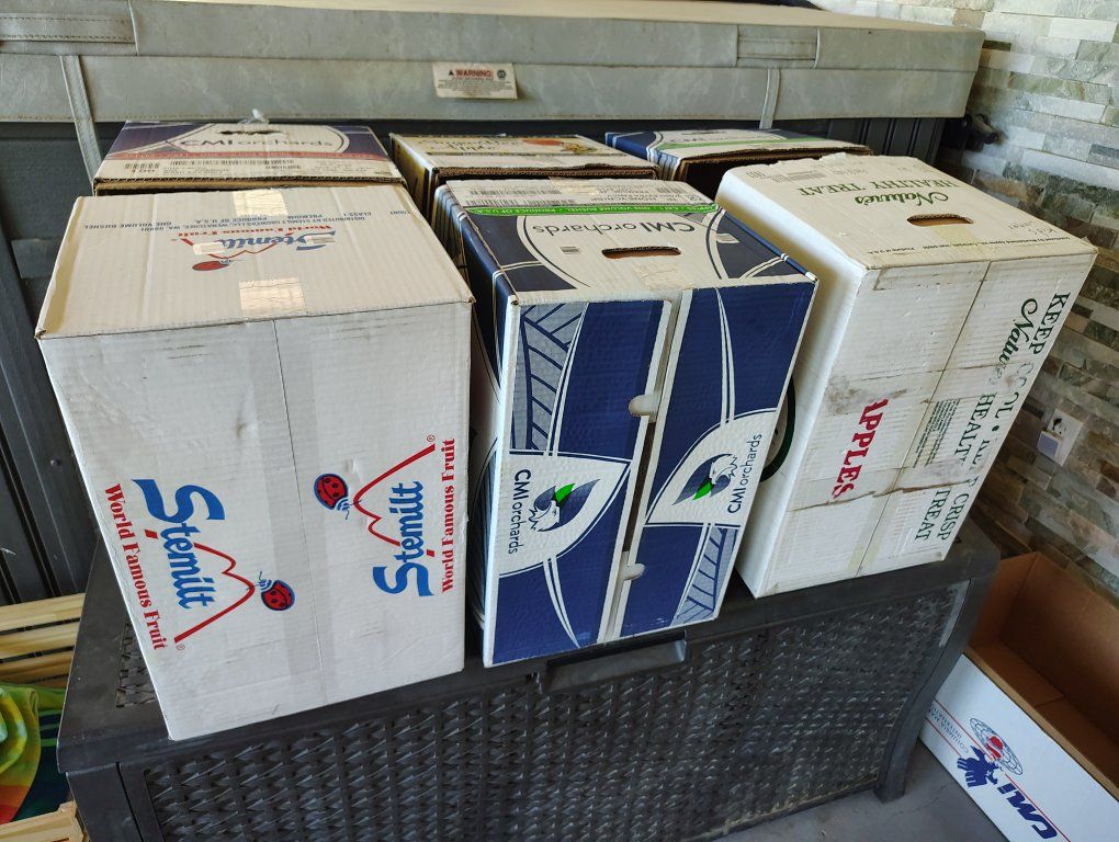 Apple Boxes Cardboard Fruit Storage Bins