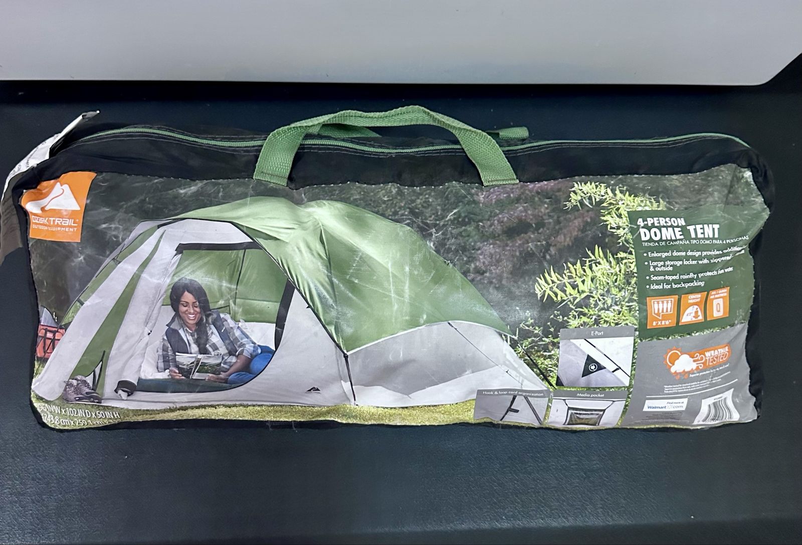 Ozark Trail 4-Person Dome Tent - Spacious & Weather Tested for Backpacking