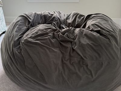 Large grey Microfiber Bean Bag Chair Lounger