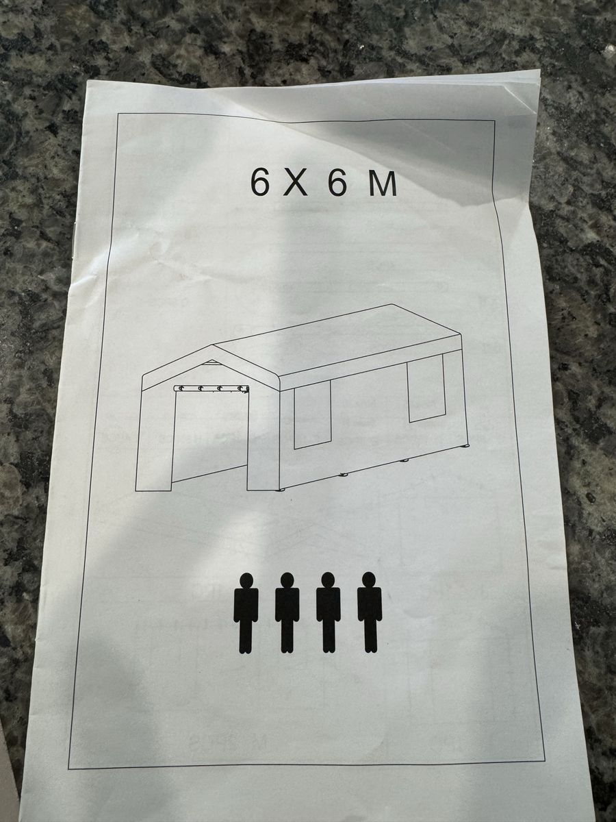 NEW 6 x 6 tent/carport cover