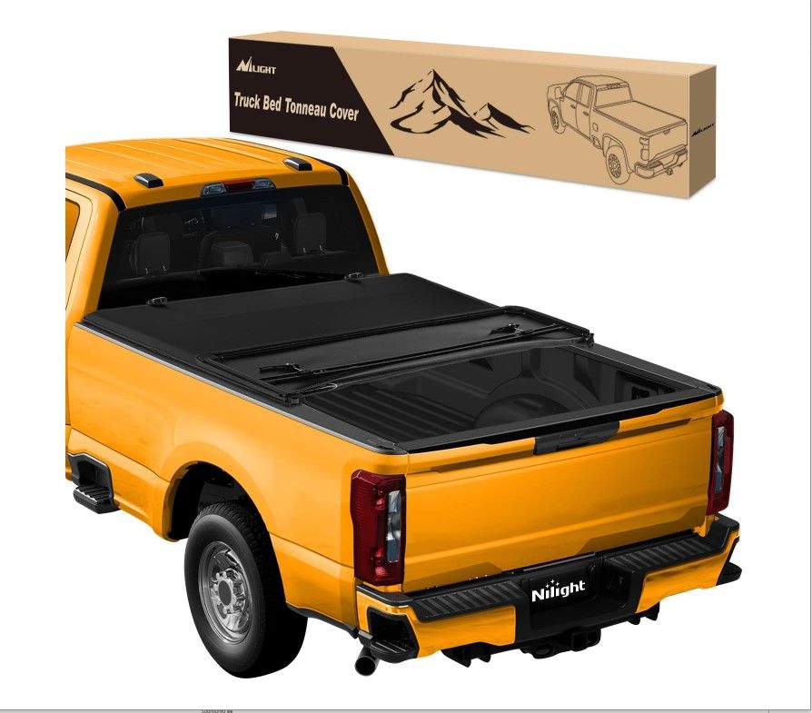 New in box soft tri-fold tonneau cover for 99-2024 Ford 250, 350 or Super Duty 6.75' bed