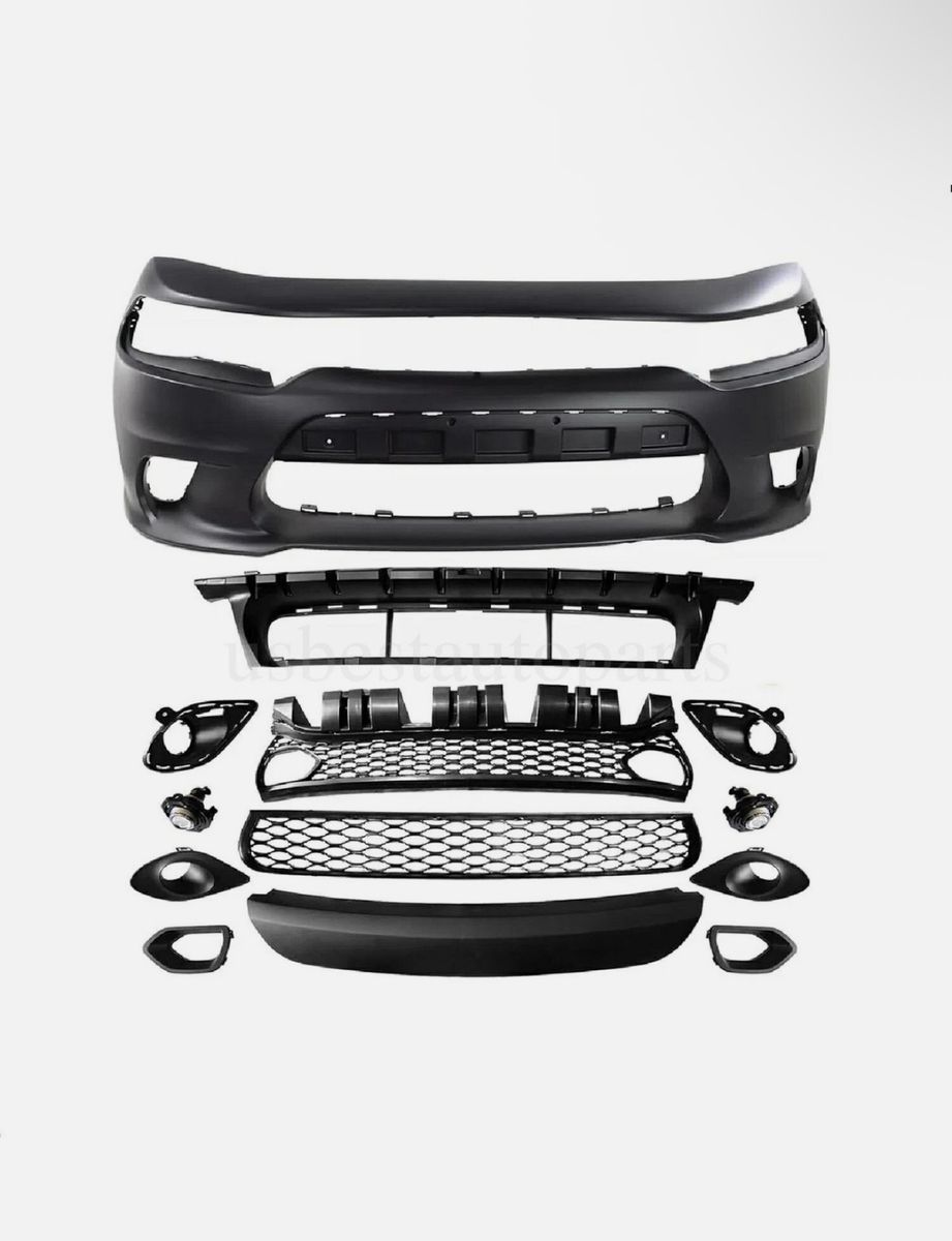 Front Bumper Cover Set Body Kit Fits for 2015-2023 Dodge Charger SRT Style