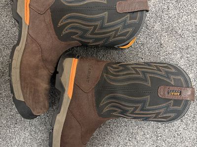 Ariat Rebar Men's WorkHog XT Dare H2O Waterproof Work Boots - Size 10.5D, Square Toe, Brown Suede