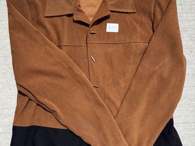 Vintage Two-Tone Suede Jacket - Size 10