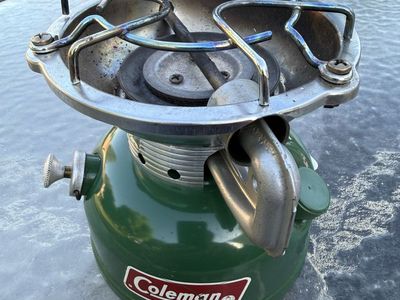 Vintage Coleman 502 Single Burner Sportster Camp Stove Green, Great for Camping/Outdoors