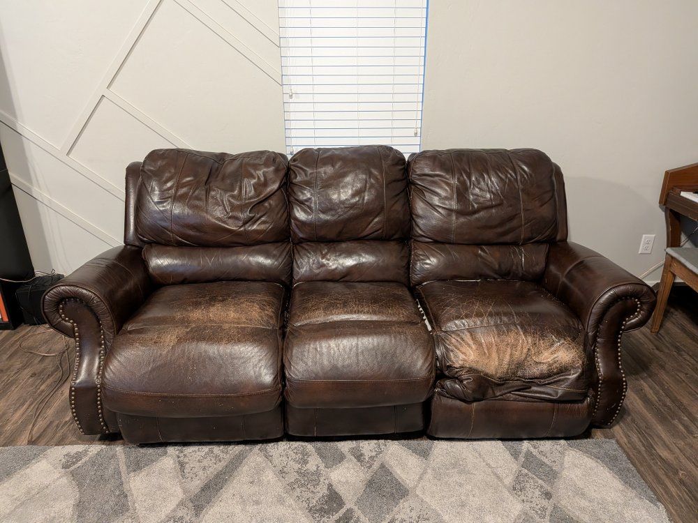 Leather Reclining Couch
