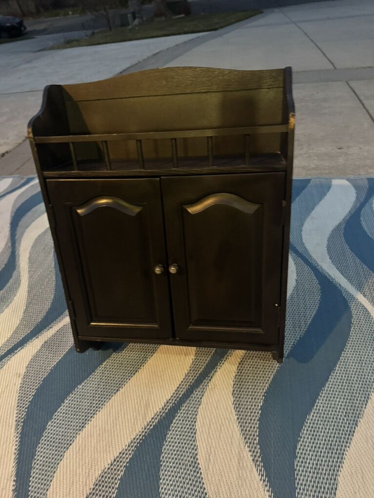 Black Storage Medicine Bathroom Cabinet