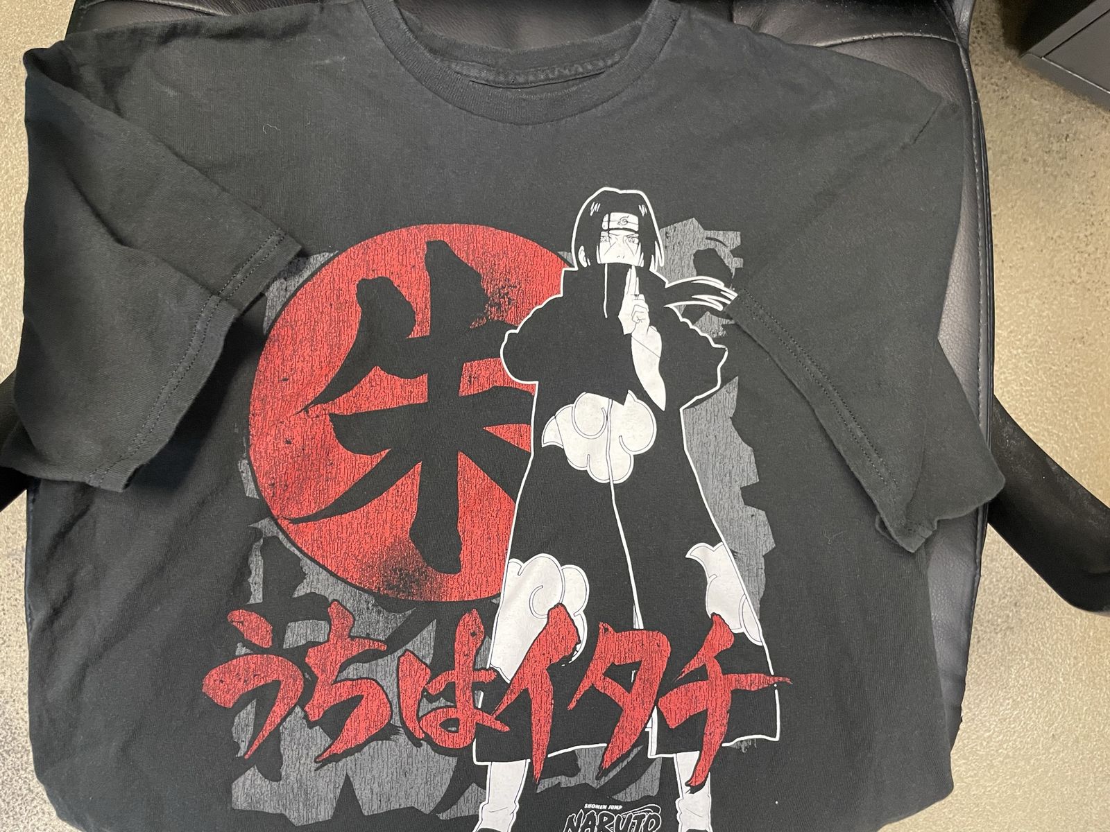 Vintage Ripple Junction Naruto Shippuden Itachi Uchiha Akatsuki Men's Black T-Shirt Size L