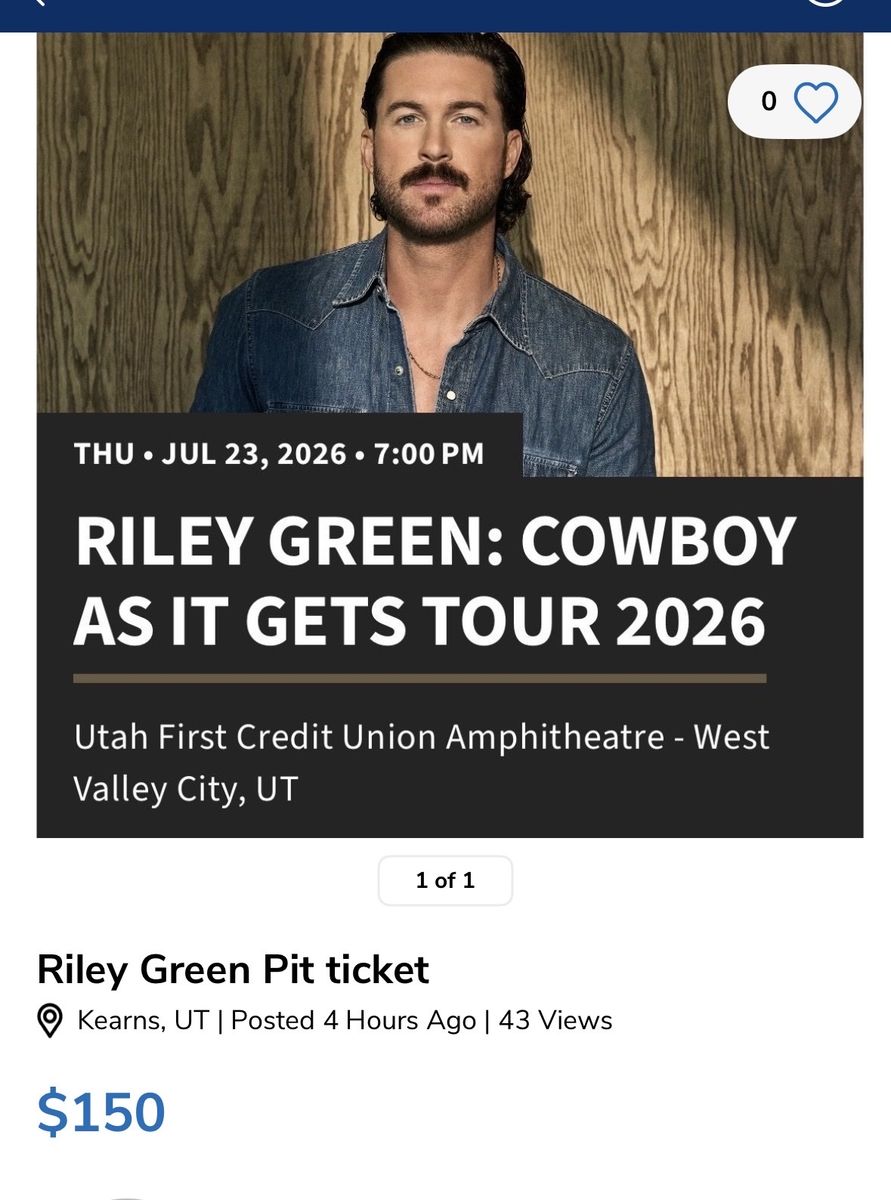 Riley Green Pit Ticket