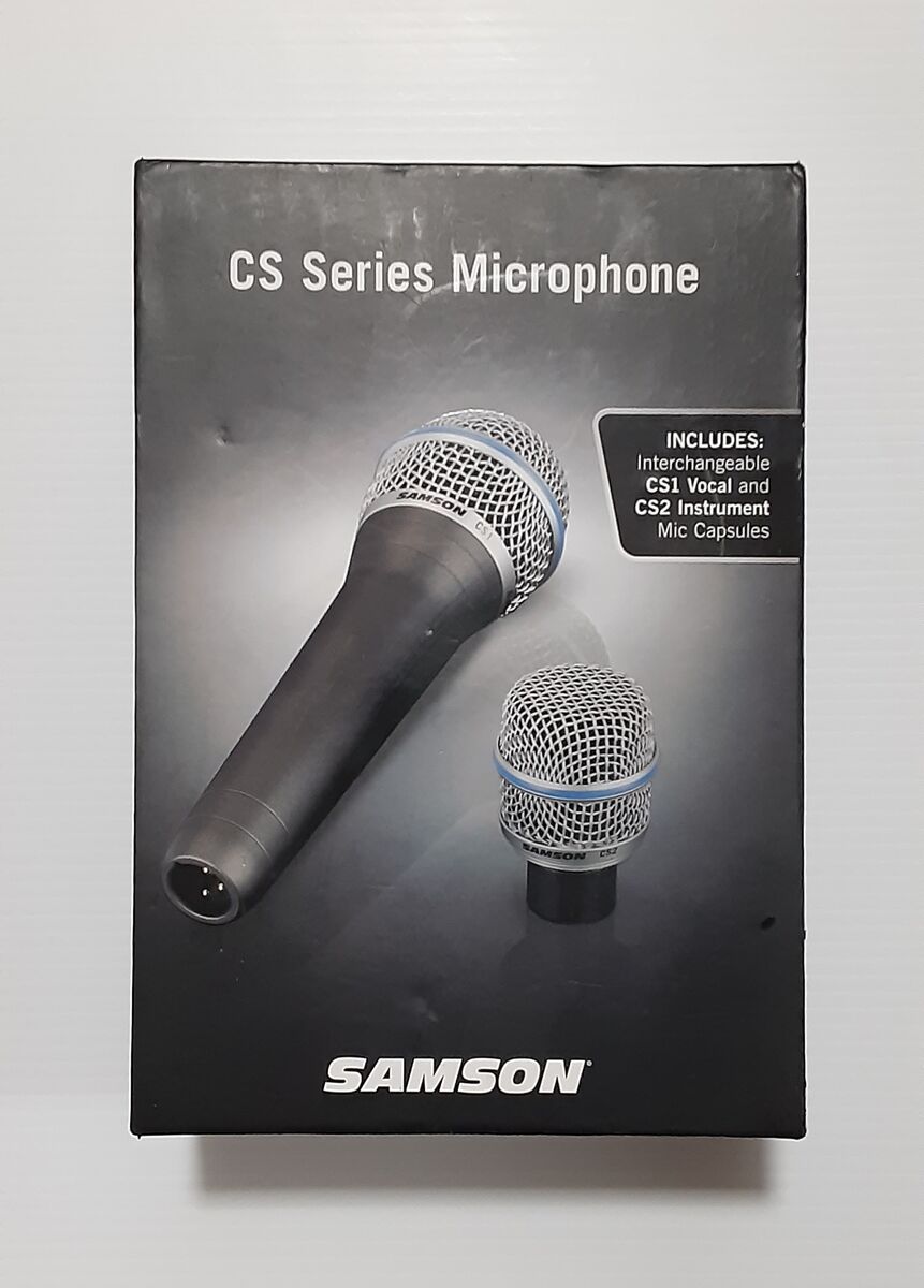 Samson CS Series Microphone with 2-Interchangeable Capsules - for Singing, Playing Instruments, Voice Recording and More
