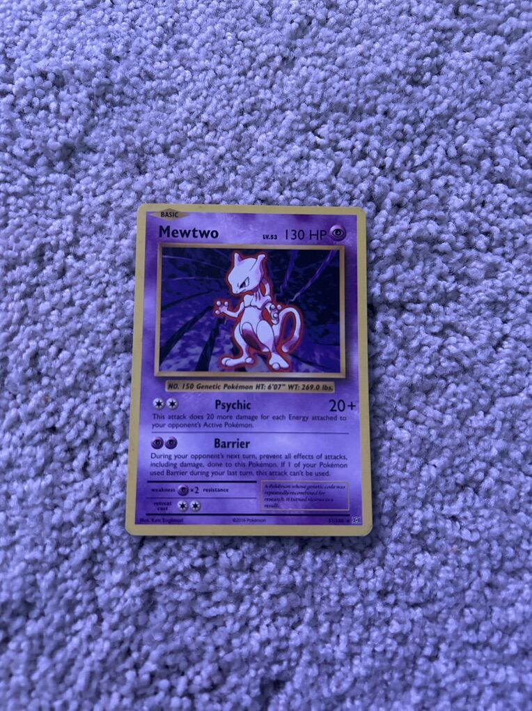 2016 Red Mewtwo Pokemon Card