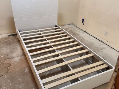 Twin High Gloss Modern Bed Only