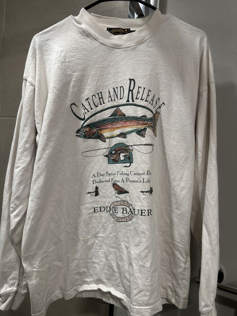 Mens Medium Vintage Eddie Bauer Long Sleeve Shirt