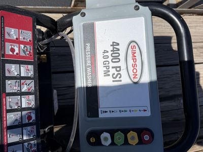 Simpson 4400 gas Powered Pressure Washer